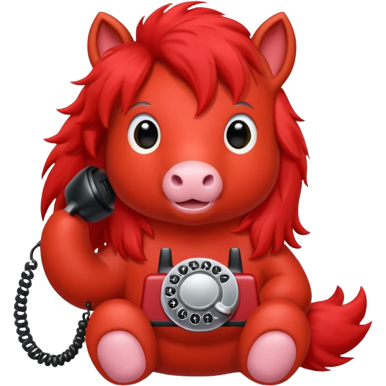 red Pony talking on the phone emoji