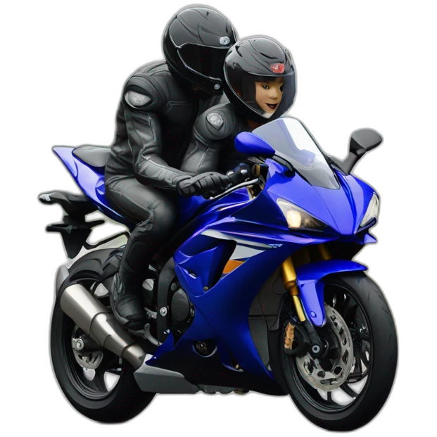 three people driving yamaha r6 emoji