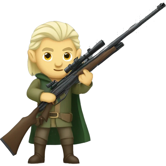 legolas with a sniper rifle emoji