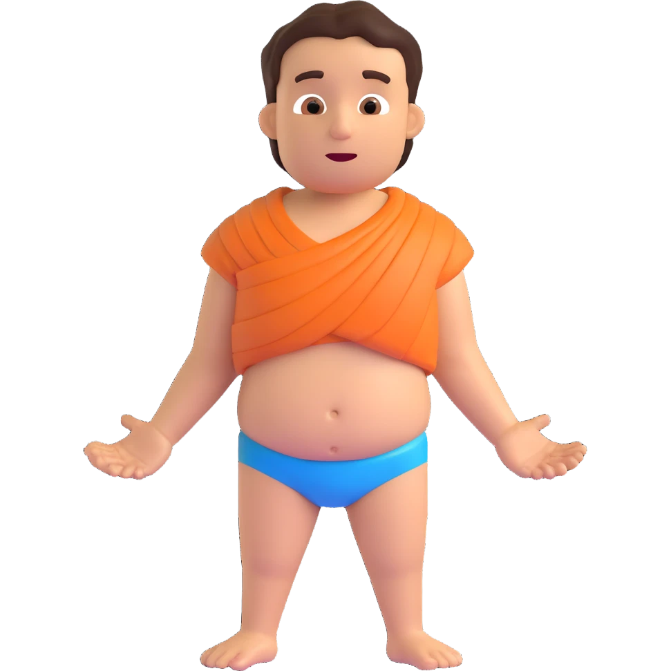 chico moreno de 15 años con rulos y abdomen marcado emoji