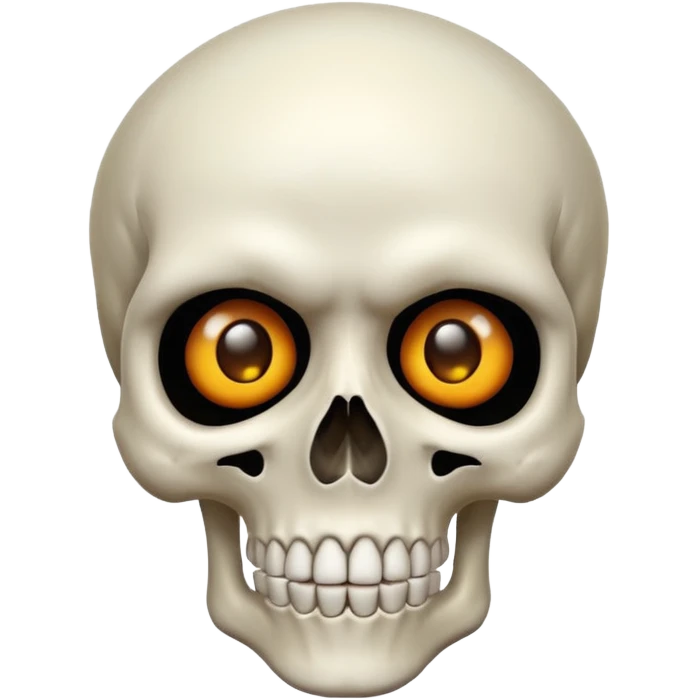 a skull face looking very suprized and mewing that looks very realistic emoji