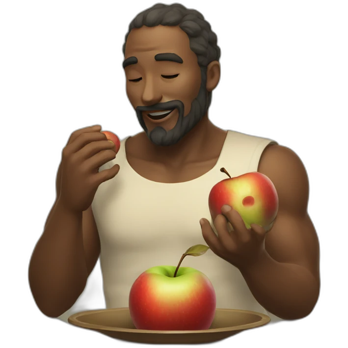god eating apple emoji