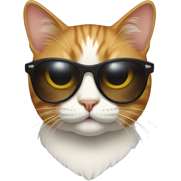 Cat with sunglasses emoji