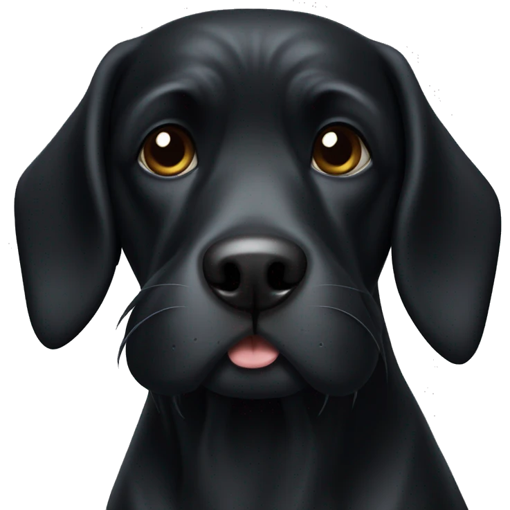 Zwergshnauzer black dog emoji
