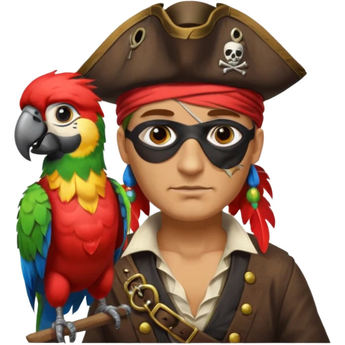 pirate and parrot emoji