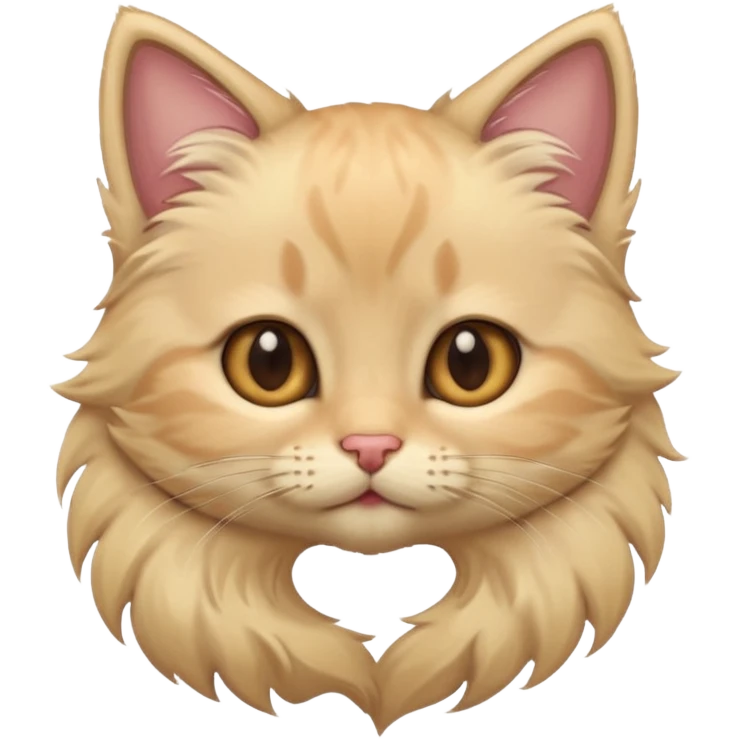 kitten with blonde hair and brown eyes emoji
