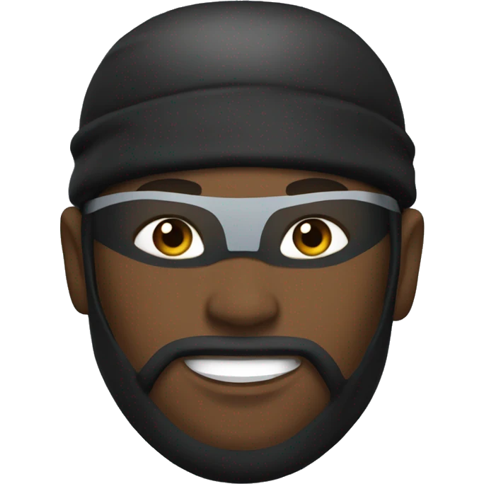 A black bandit water polo player emoji