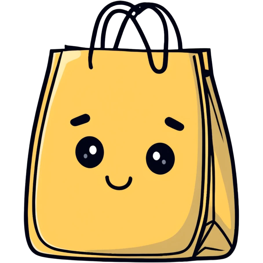 bag with a face on it emoji