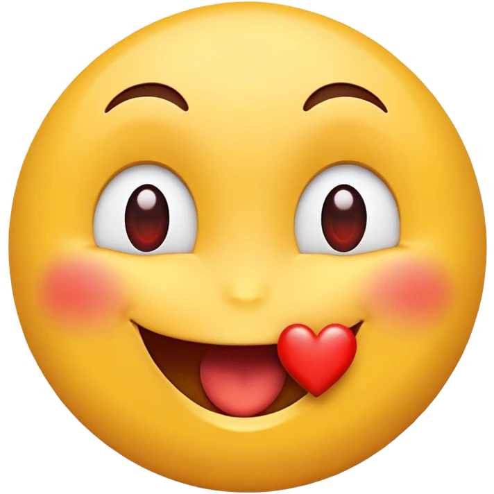Happy face with heart emoji