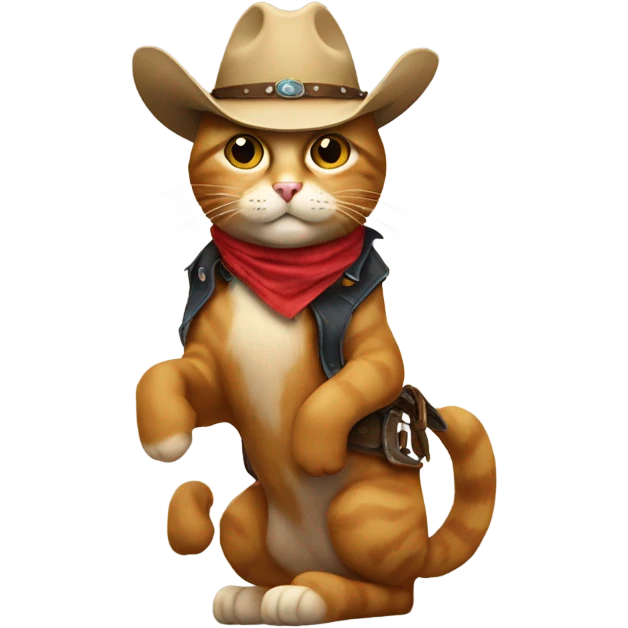 cowboy cat riding a horse  emoji
