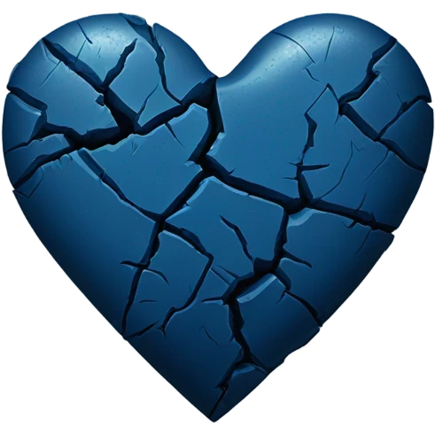 dark blue broken heart  emoji