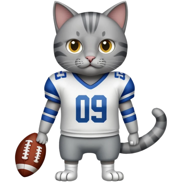 gray cat-fotballer emoji
