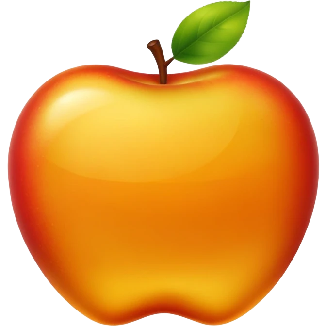 amber colored apple emoji