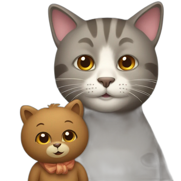 cat with bear emoji