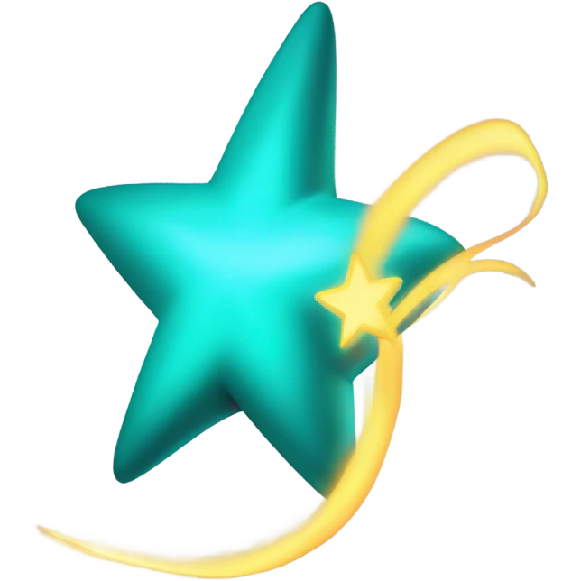 teal shooting star emoji