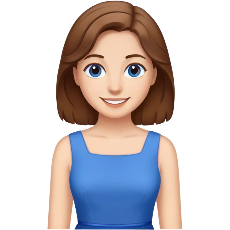 Cinematic Radiant Belle Portrait Emoji, rendered in a realistic, vector style with clean proportions. Show Belle with a warm, welcoming smile, delicate fair skin, and elegantly styled brown hair, wearing her timeless blue dress. The image radiates a soft, enchanting glow, high shine, and is enhanced by a soft glowing outline that accentuates her gentle charm. emoji