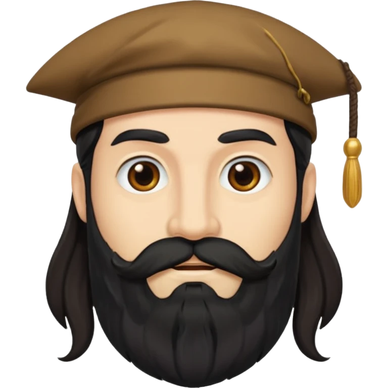 mago merlin con barba negra emoji