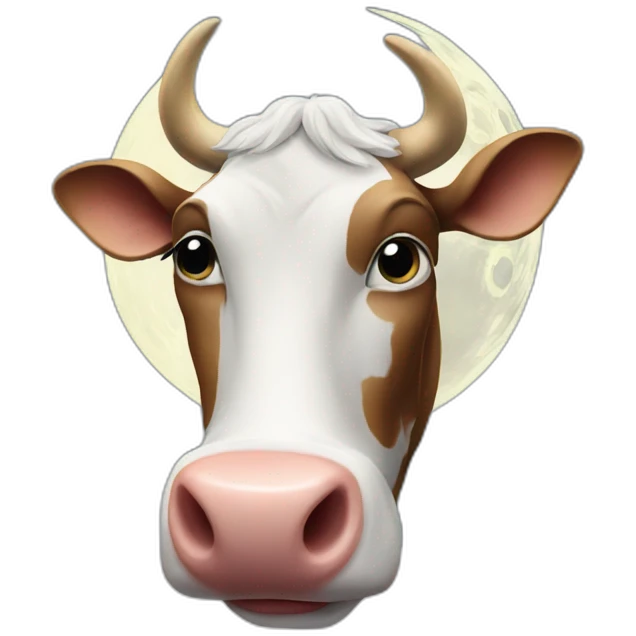 Cow on the moon emoji