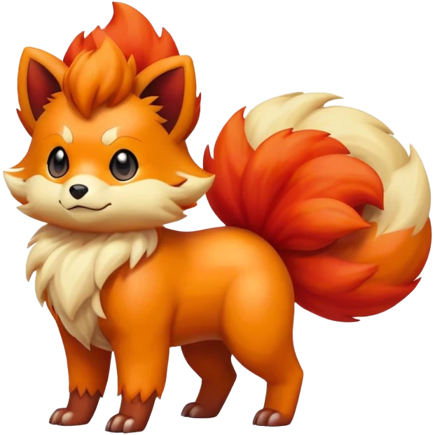 Vulpix-Growlithe-Fakémon-hybrid-creature (full body)  emoji