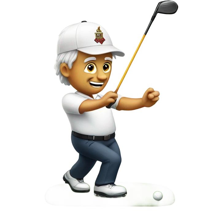 A norwegian freemason playing golf emoji