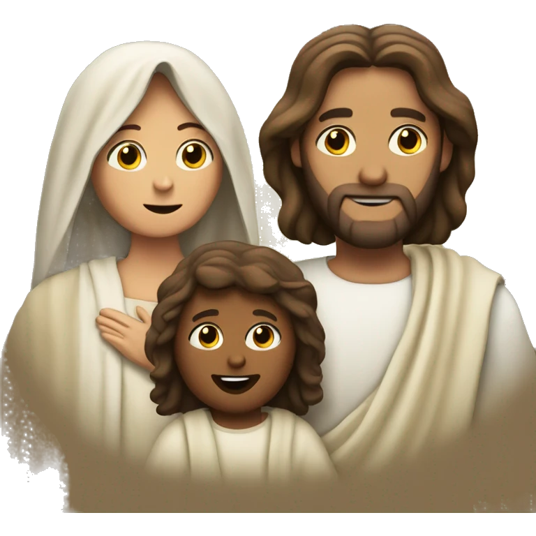 Jesus with Joseph and mary emoji