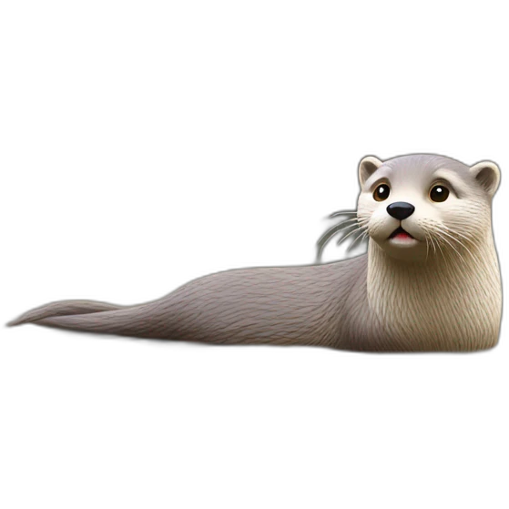 Chat sur une loutre emoji