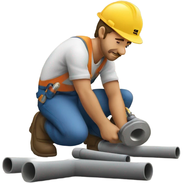 Man laying pipe emoji