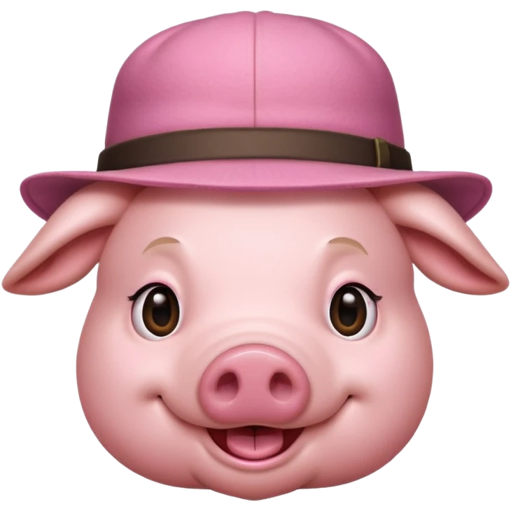 pig wear hat emoji