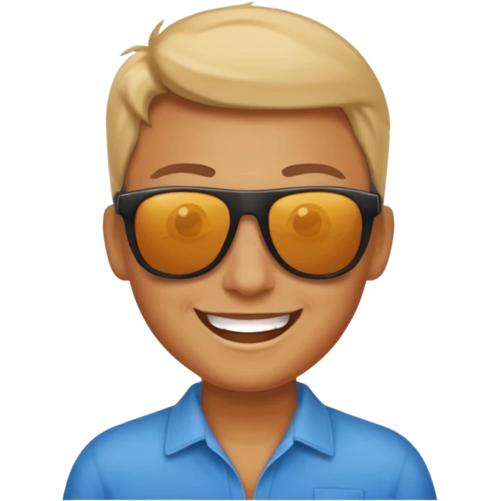 Emoji remontant ses lunettes de soleil emoji