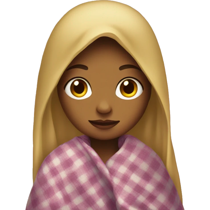 girl with blanket emoji