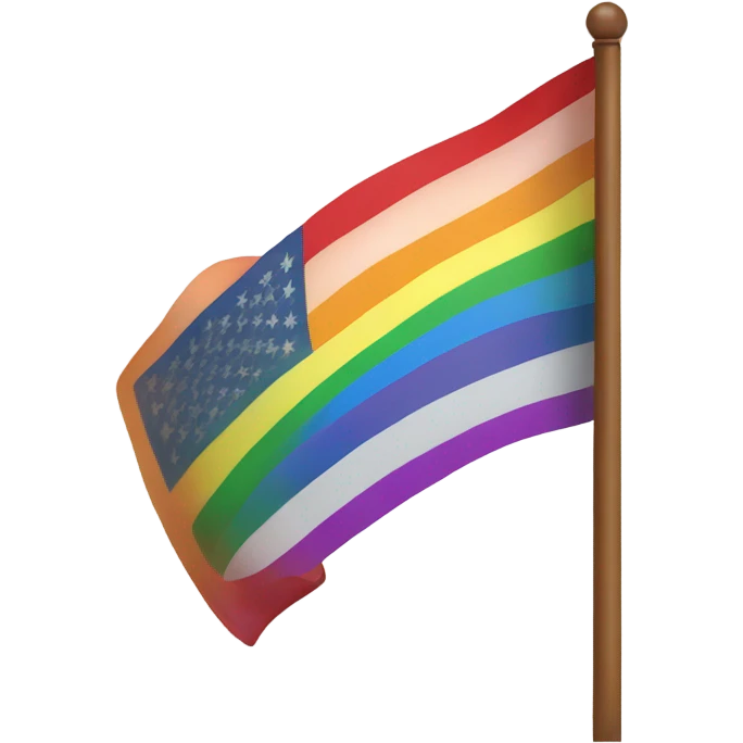 Rainbow American flag ￼ emoji