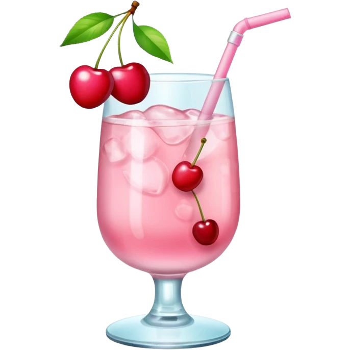 Pastel Pink Drink With Cherry emoji