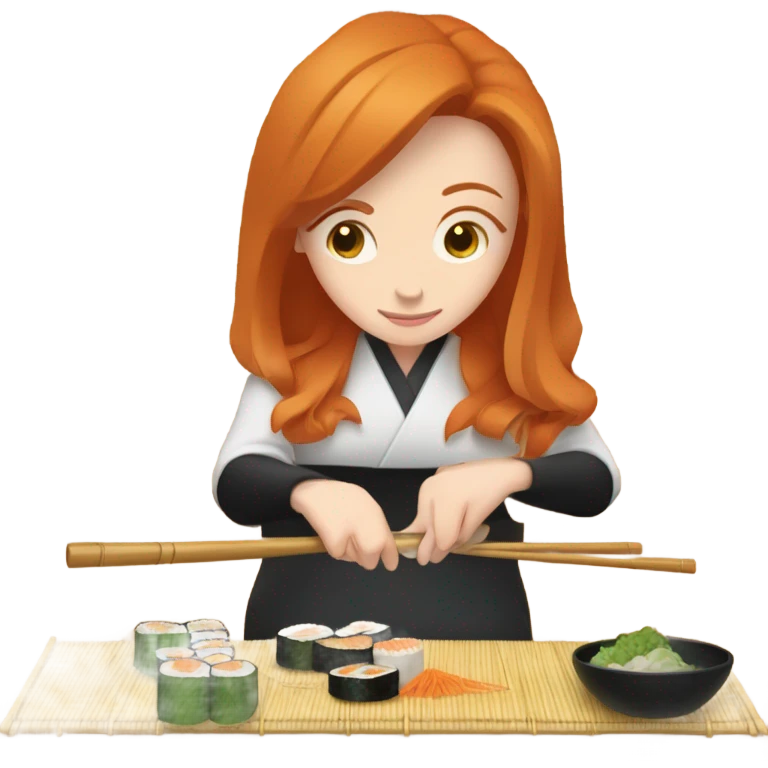 Ginger woman shushi emoji