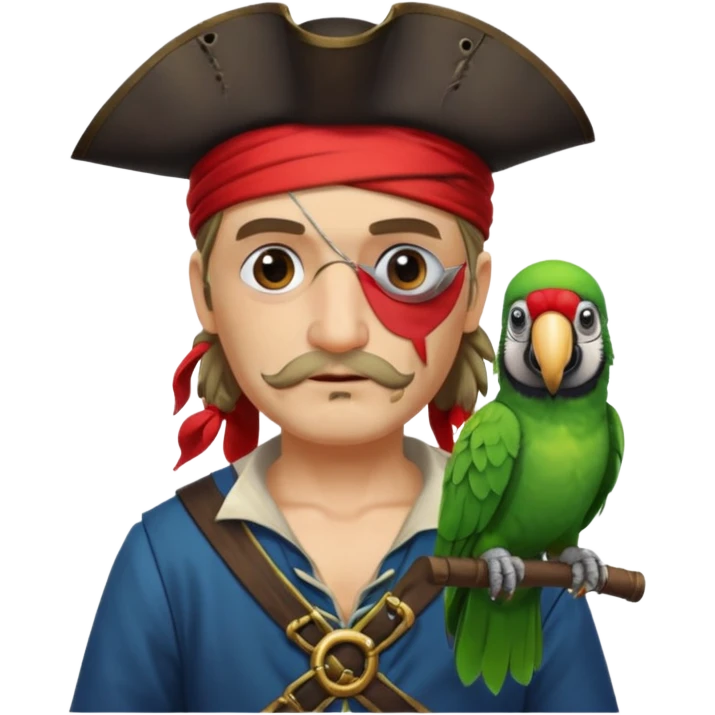 pirate and parrot emoji