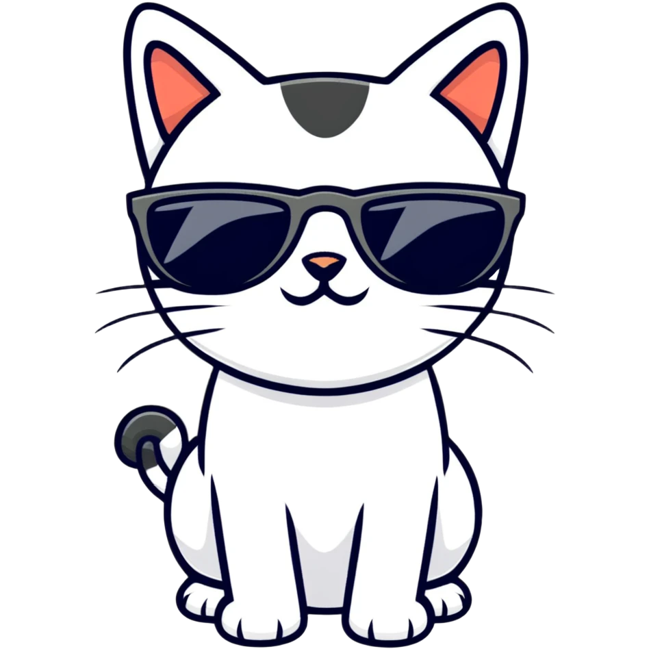 Cat with sunglasses emoji