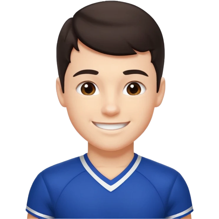 All star cheerleader White boy with dark hair iphone emoji emoji