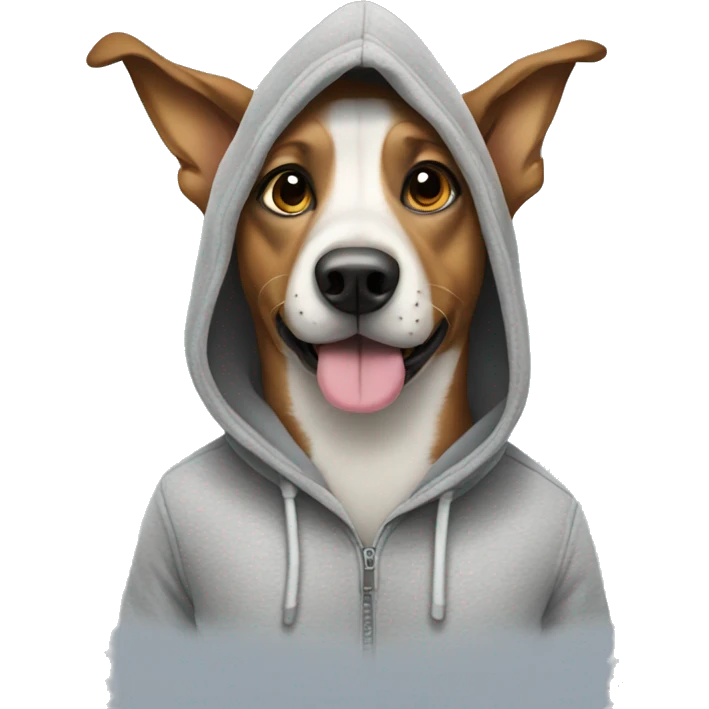 dog wearing hoodie emoji