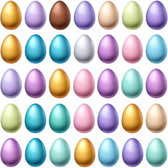 Easter chocolate eggs with pastel colorful wrapping  emoji