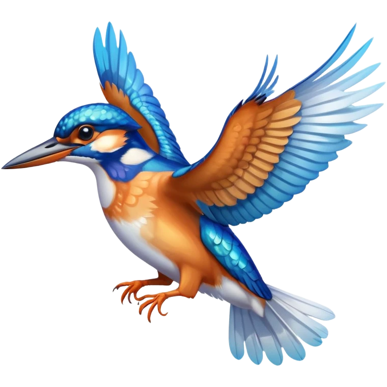 flying kingfisher bird emoji
