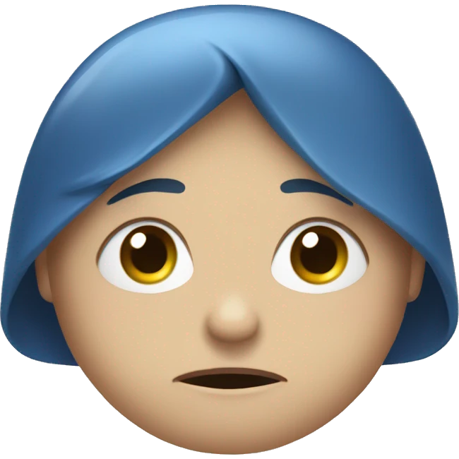 Ballena triste azul emoji