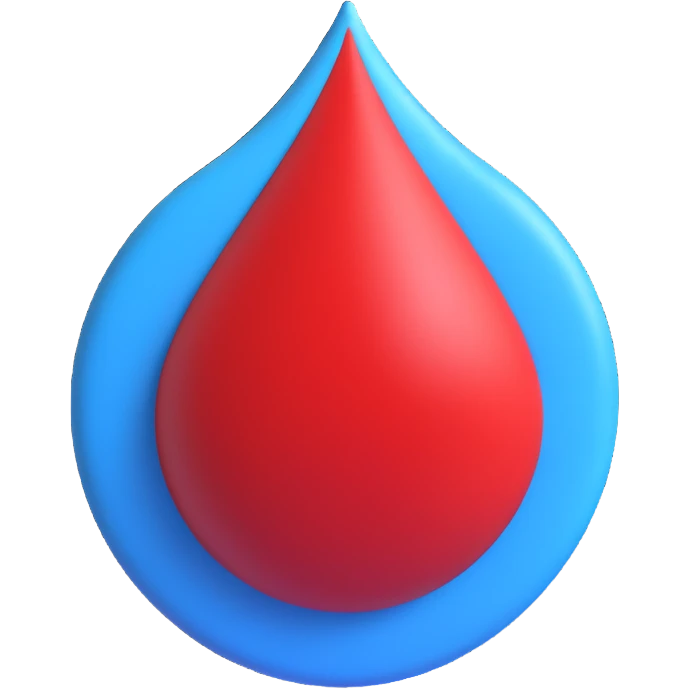 ‘Modern and clean diabetes awareness symbol with blue circle and blood drop in the middle. emoji