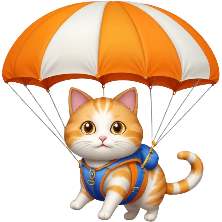 cat with parachute emoji