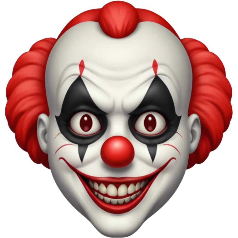 menacing clown with black makeup emoji