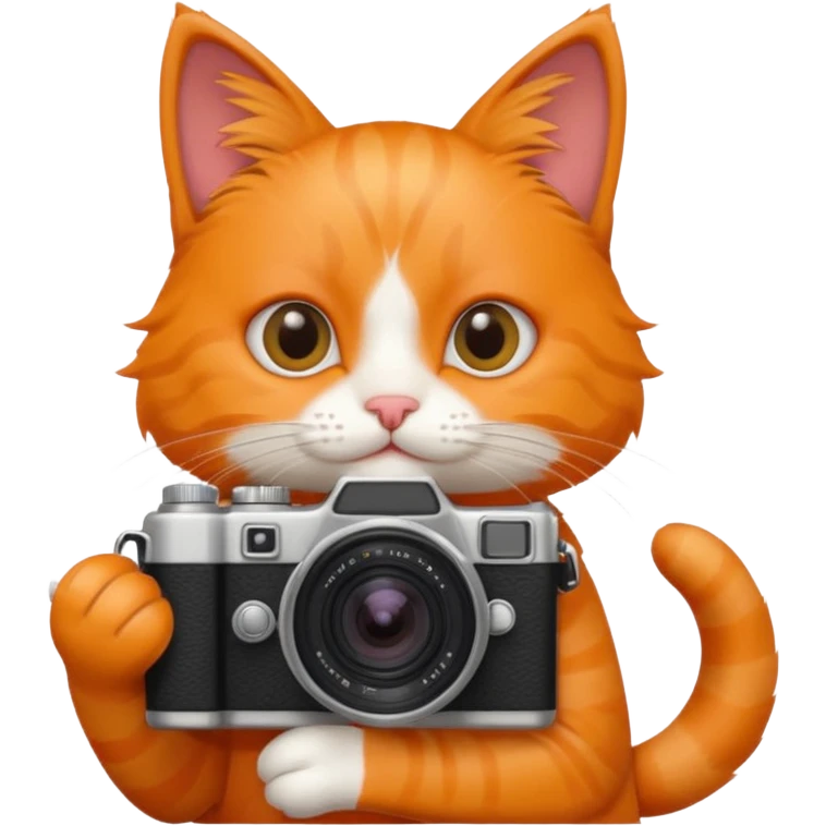 cute Cat taking a photo emoji