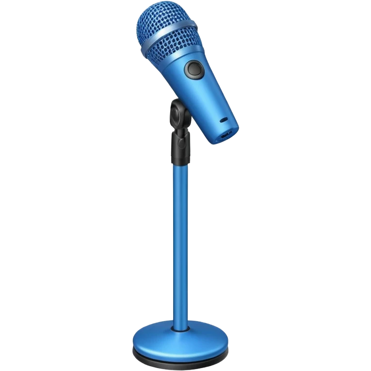 Microphone Stand blue emoji