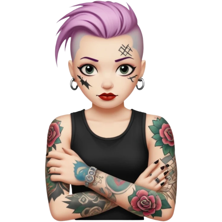 Full punk tattooed arm emoji