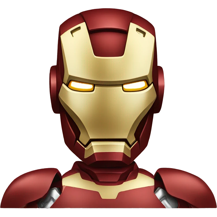 cartoon iron man with christmas hat emoji