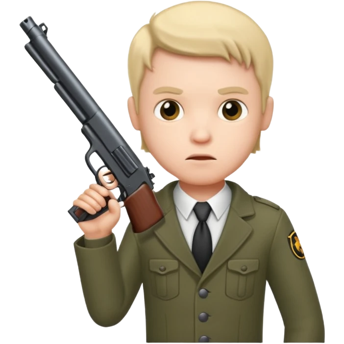 Mini man with a gun emoji
