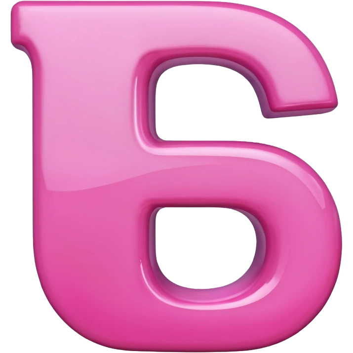 mix color pinks 3d letter p emoji