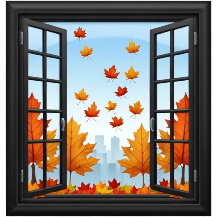 autumn window emoji